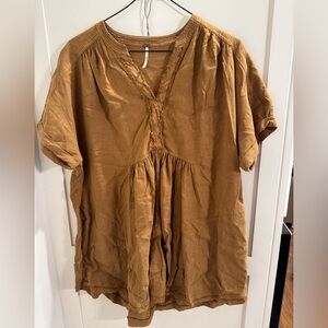 Free People Linen Blend Top